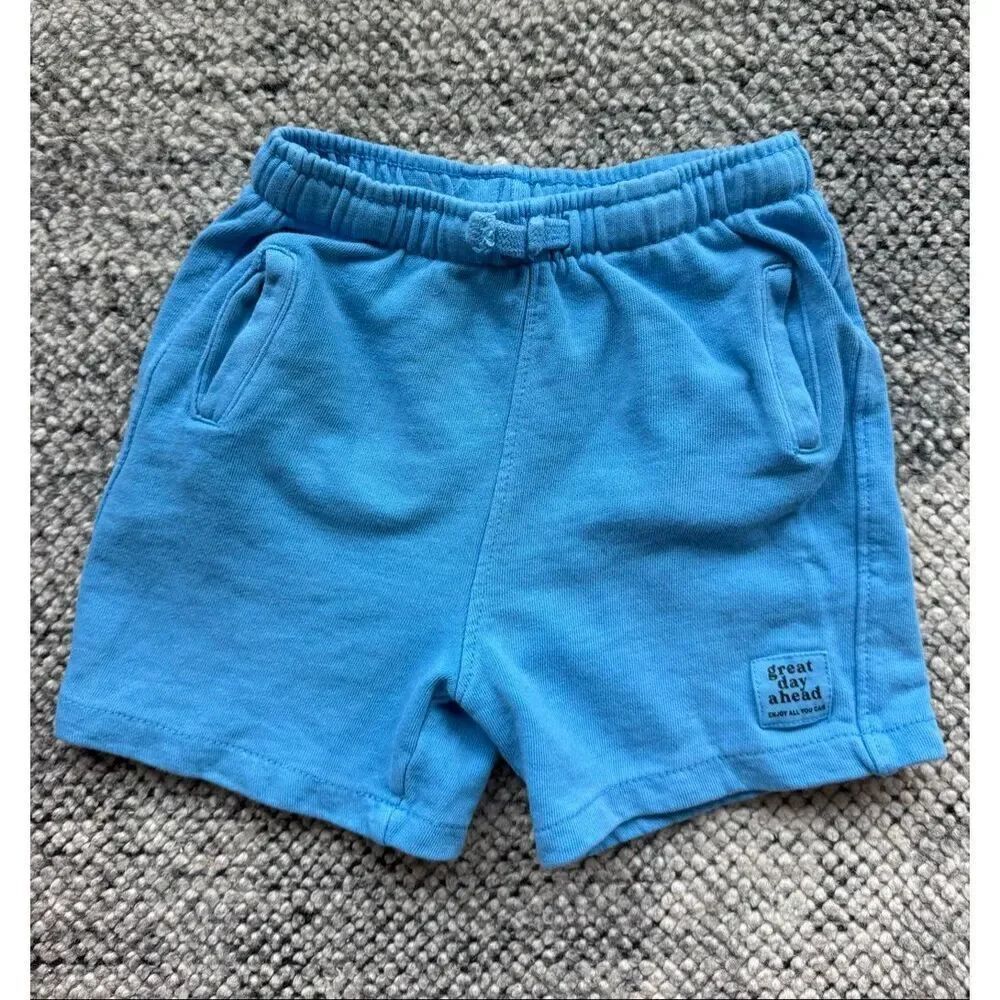 NWOT Zara 6 Boys Blue Drawstring Shorts
